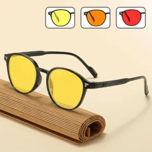Retro Square Blue Light Sunglasses Men Women Trendy Driving UV Blocking Gaming Glasses Day Night Vision Anti-Glare Eyewear