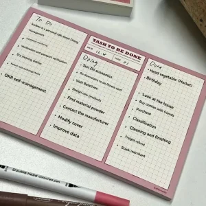 B5 Size To-Do List & Four-Quadrant Method Notebook Diary 30 Sheets Notepad Journal Office School Supplies