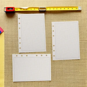 100Pcs Loose Leaf Binder Paper Refill Grid Paper for 6 Ring Binder Journals Project Planning Organizer Notebook Sheets