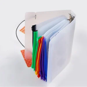 1Pc 6-hole Frosted PVC Zipper Bag for A5 A6 Binder Notebook Journal File Folder Loose-leaf Book Inner Page Note Bill Cash Holder