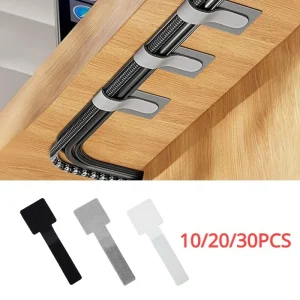 Reusable Cable Storage Boxs Sticker Desk Organizing Adjustable Cable Holder Organizer Desktop Management Belt