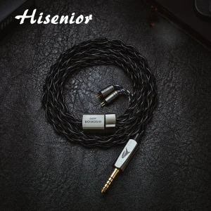 Hisenior Orca IEM Cable For Mega7 - Premium 6N- UPOCC Copper Litz 4Wires 24AWG 4.4mm 2pin Cable